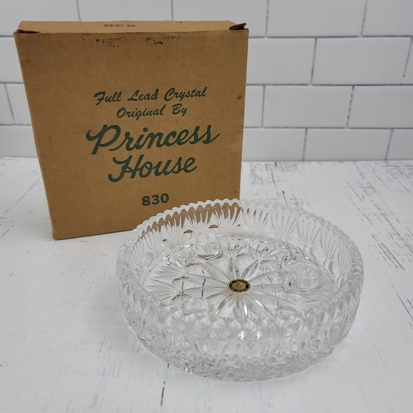 Vtg Crystal Taper Candle Holder By Princess House - Picture 14 of 14